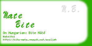 mate bite business card